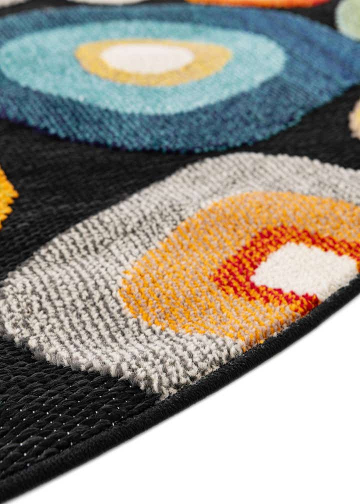3' x 3' Easy-Clean Casablanca Indoor / Outdoor Round Rug