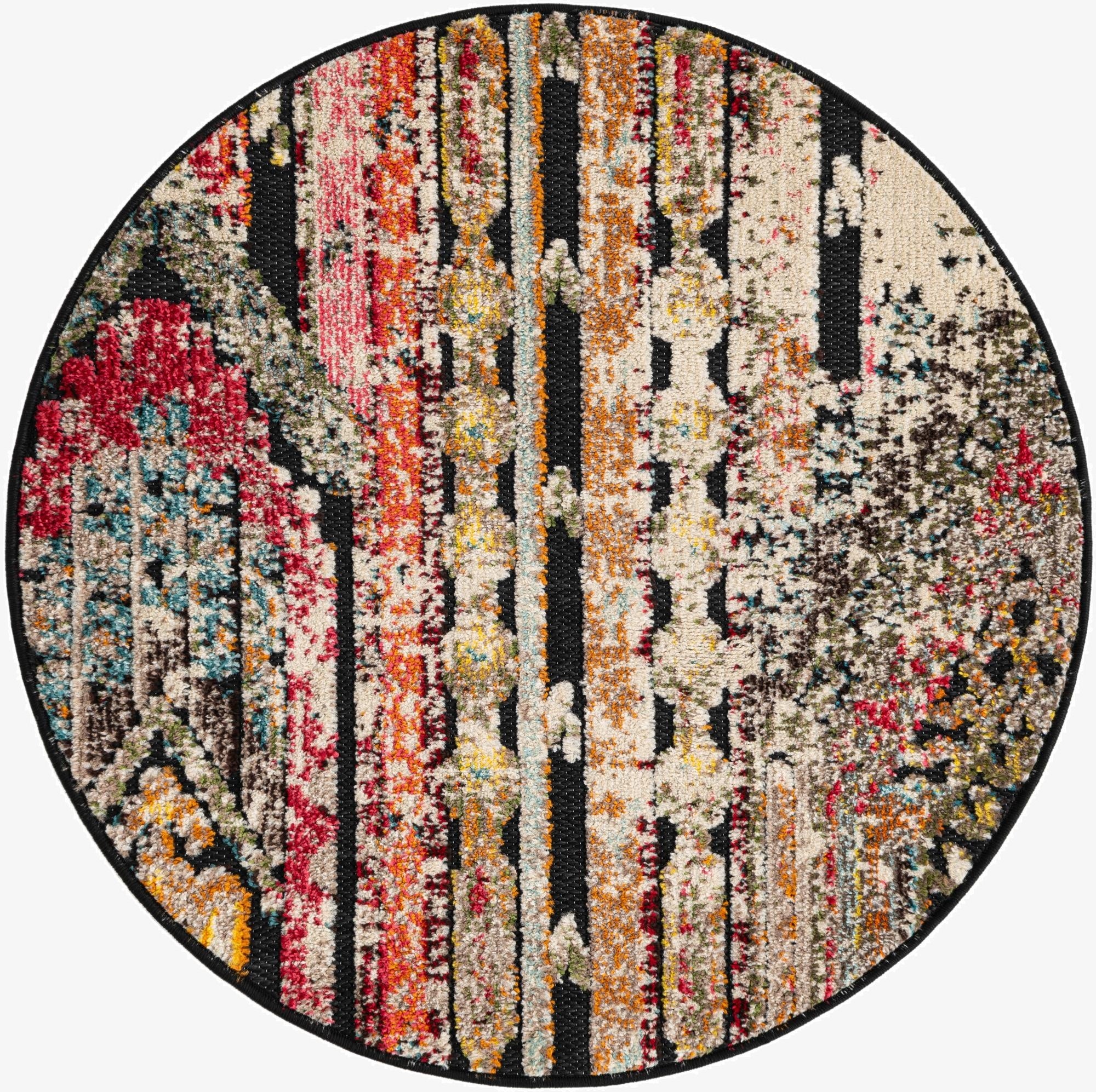 3' x 3'  Washable Casablanca Indoor / Outdoor Round Rug