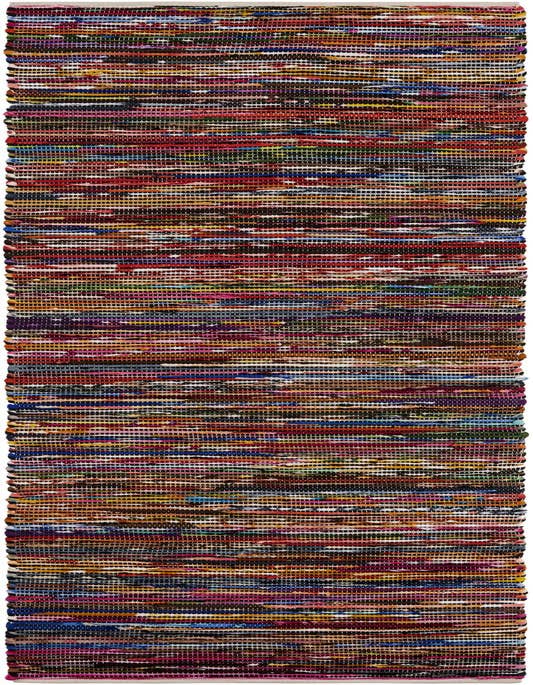 Detail image of 2' 7 x 10' Hand Woven Chindi Cotton Runner Rug
