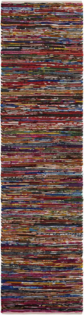 2' 7 x 10' Hand Woven Chindi Cotton Runner Rug