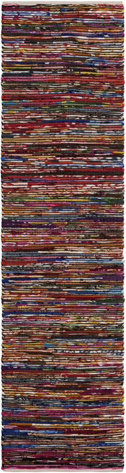 Detail image of 2' 7 x 10' Hand Woven Chindi Cotton Runner Rug