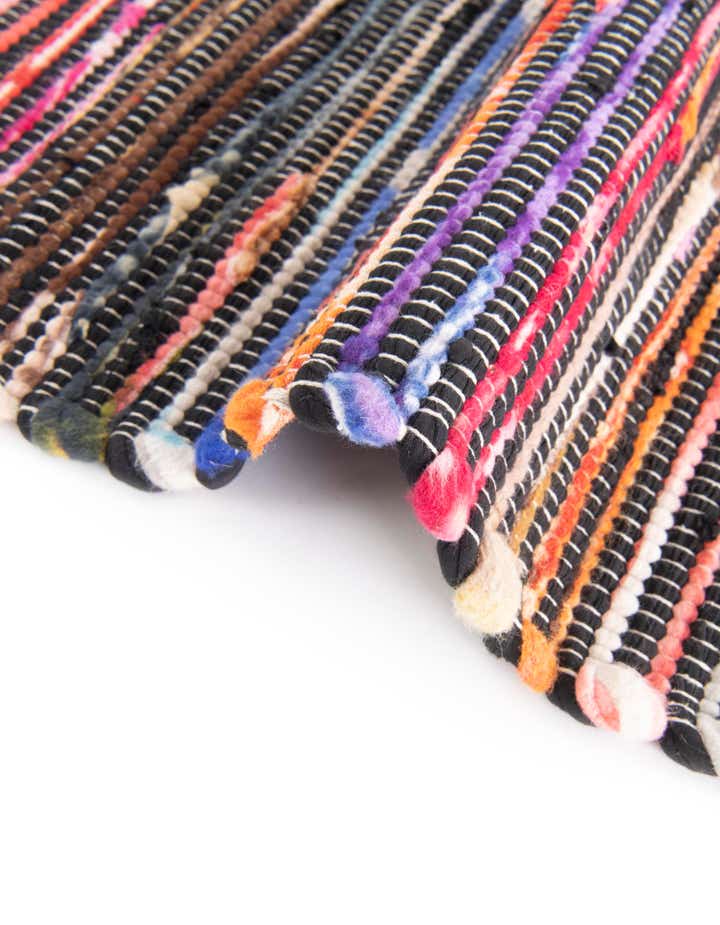 2' 7 x 10' Hand Woven Chindi Cotton Runner Rug