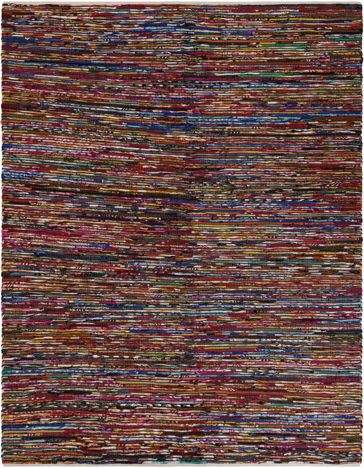 Detail image of 10' x 10' Hand Woven Chindi Cotton Square Rug