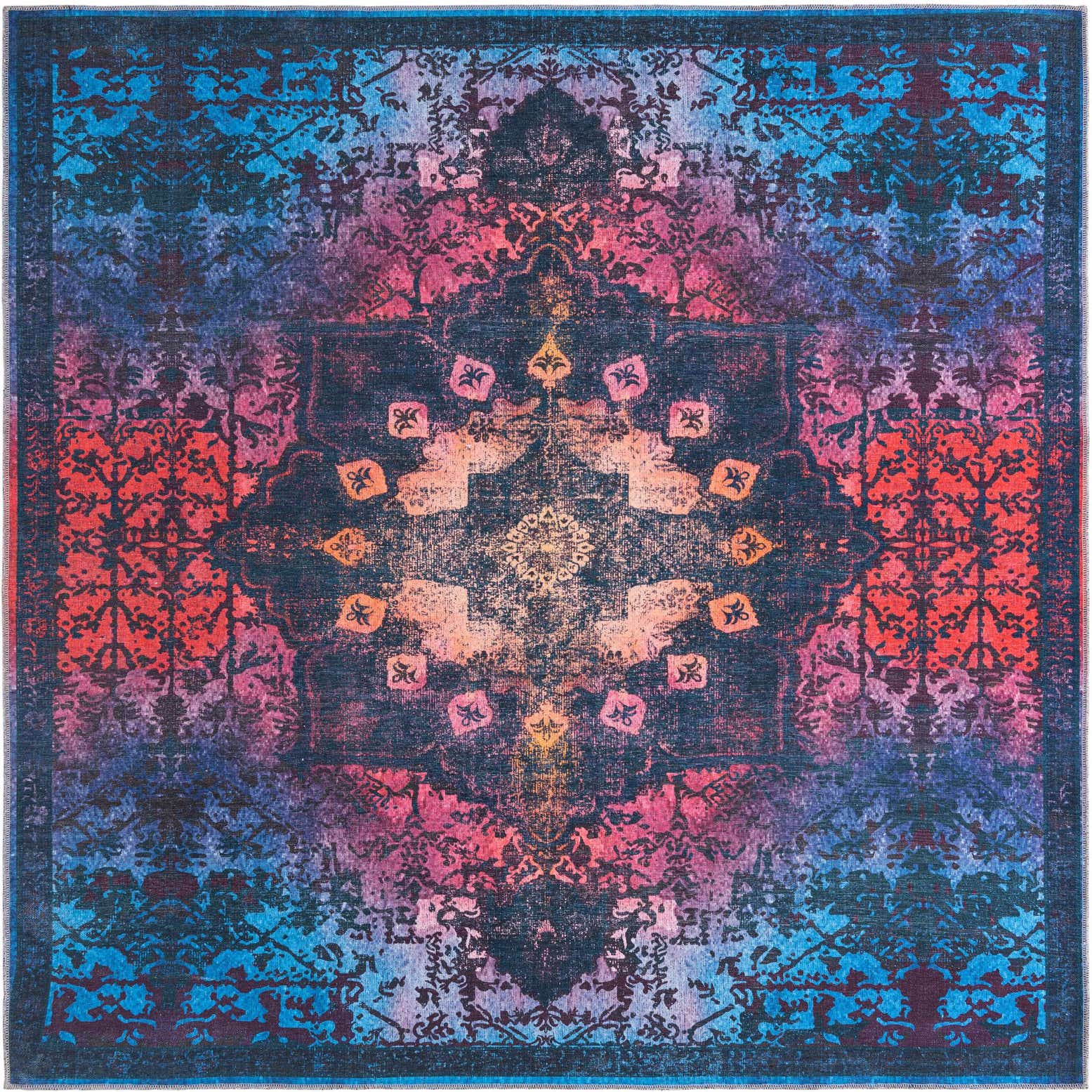 7' 10 x 7' 10 Washable Francesca Square Rug