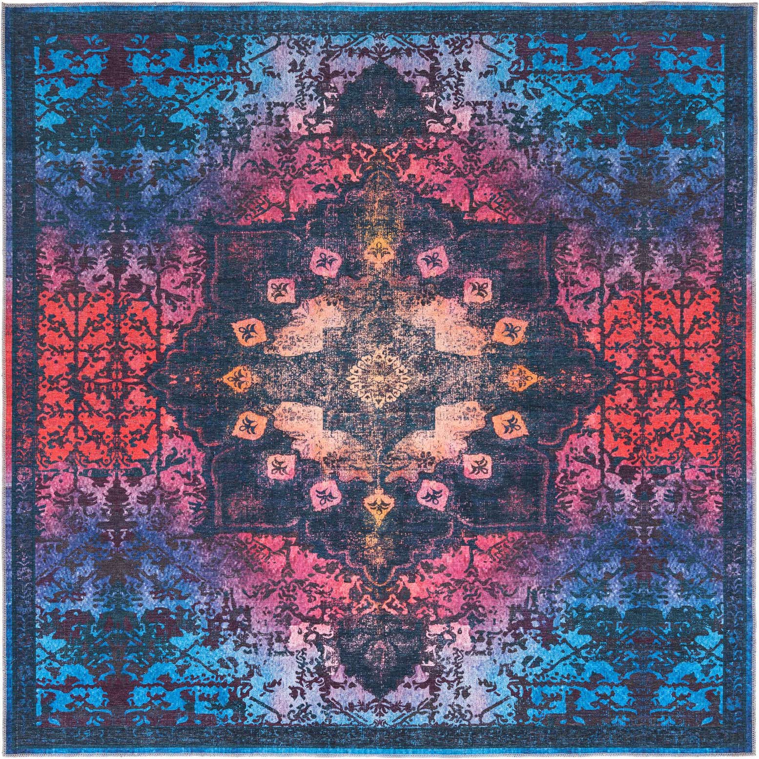 7' 3 x 7' 3 Washable Francesca Square Rug