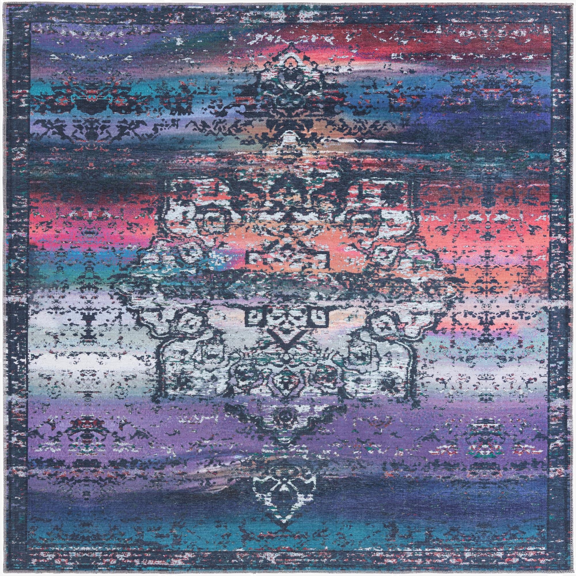7' 10 x 7' 10 Washable Francesca Square Rug
