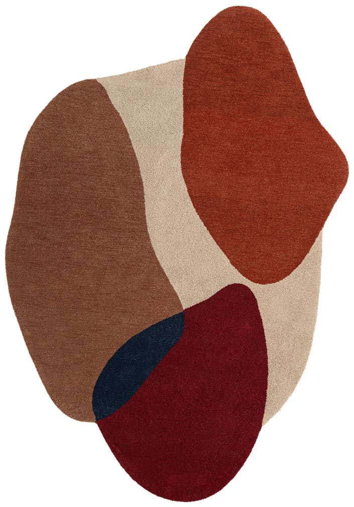 2' x 3' 1 Handtufted Wool Freeform Rug