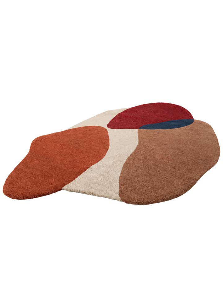 5' 1 x 7' 1 Handtufted Wool Freeform Rug