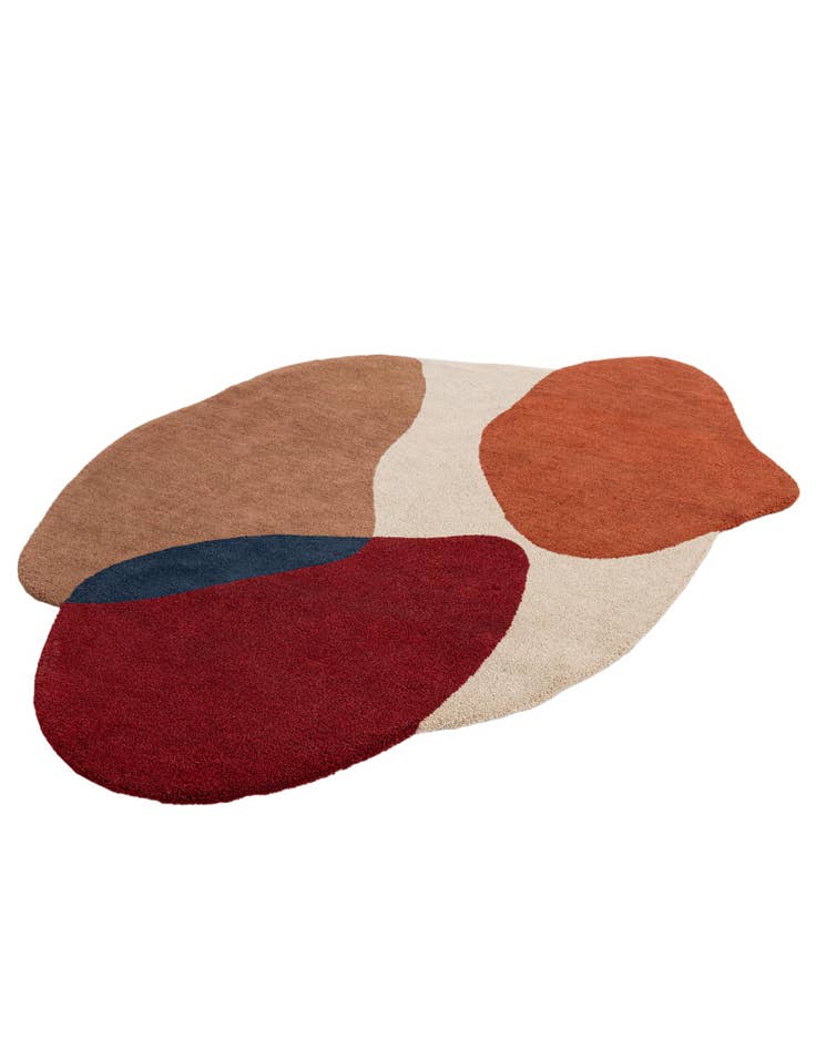 Detail image of 6' 1 x 9' Handtufted Wool Freeform Rug