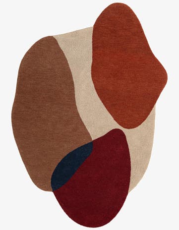 5' 1 x 7' 1 Handtufted Wool Freeform Rug