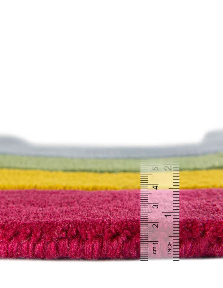 1' 4 x 2' 4 Happy Rugs Rainbow Wool Freeform