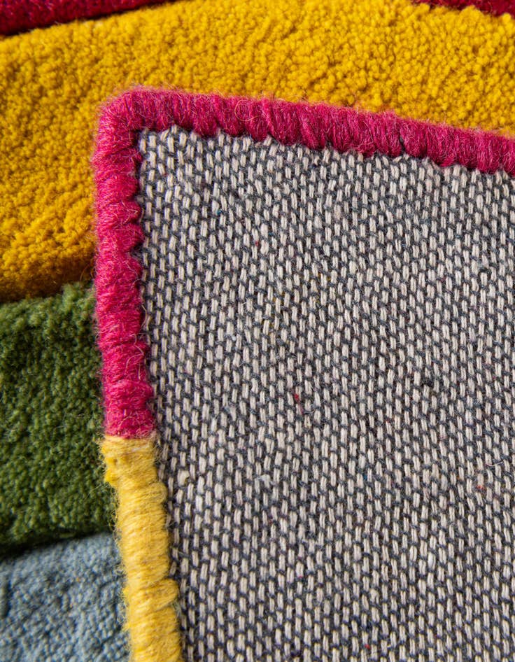 Detail image of 1' 4 x 2' 4 Happy Rugs Rainbow Wool Freeform
