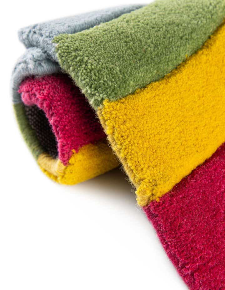 1' 4 x 2' 4 Happy Rugs Rainbow Wool Freeform