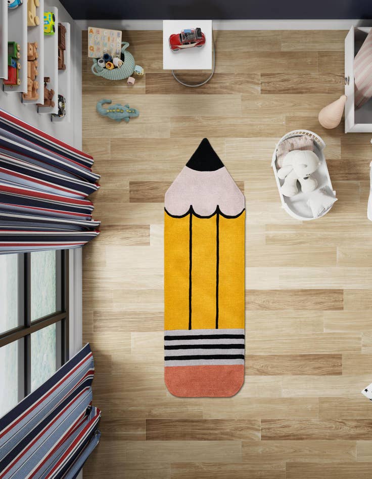 Detail image of 1' 6 x 4' 5 Playtime Kids Wool Freeform Rug