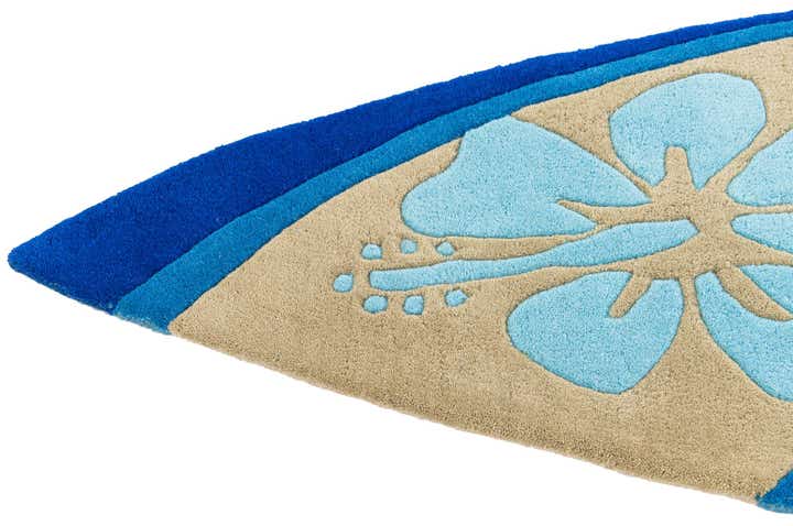2' x 8' 10 SurfBoard Wool Freeform Rug