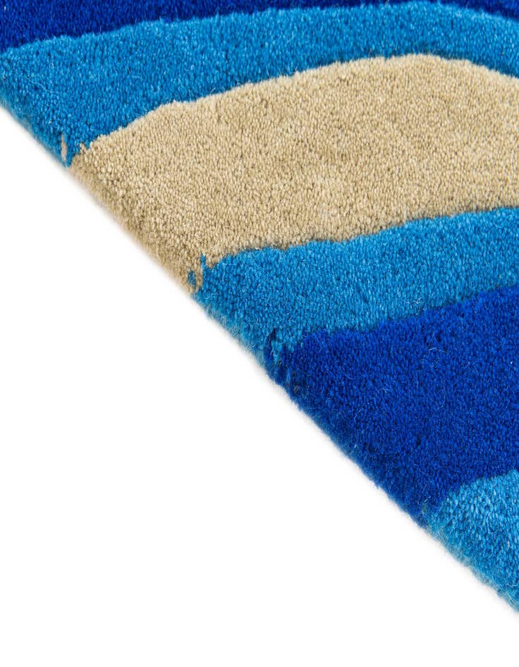 Detail image of 2' x 8' 10 SurfBoard Wool Freeform Rug