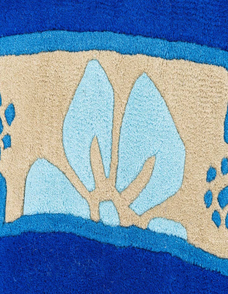 Detail image of 2' x 8' 10 SurfBoard Wool Freeform Rug