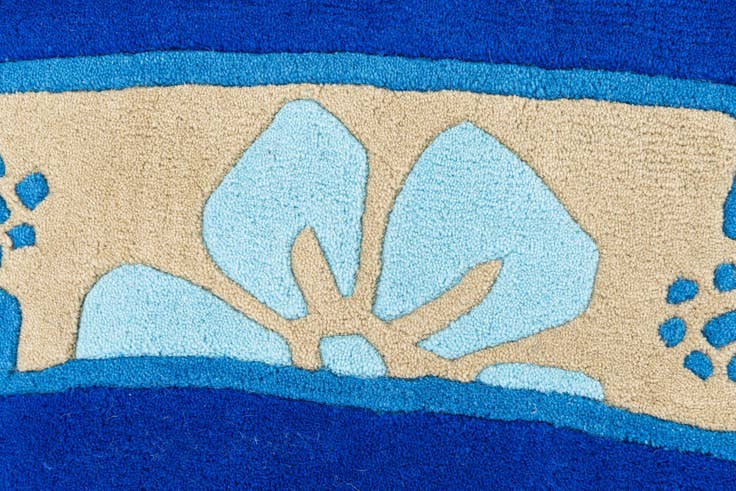 Detail image of 2' x 8' 10 SurfBoard Wool Freeform Rug