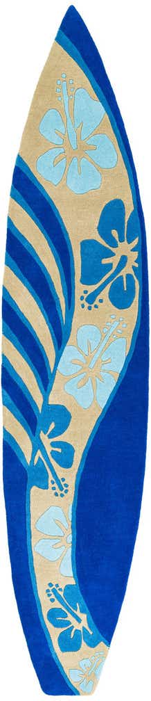 2' x 8' 10 SurfBoard Wool Freeform Rug