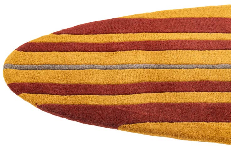 Detail image of 2' x 8' 10 Hand Braided SurfBoard Wool Freeform Rug