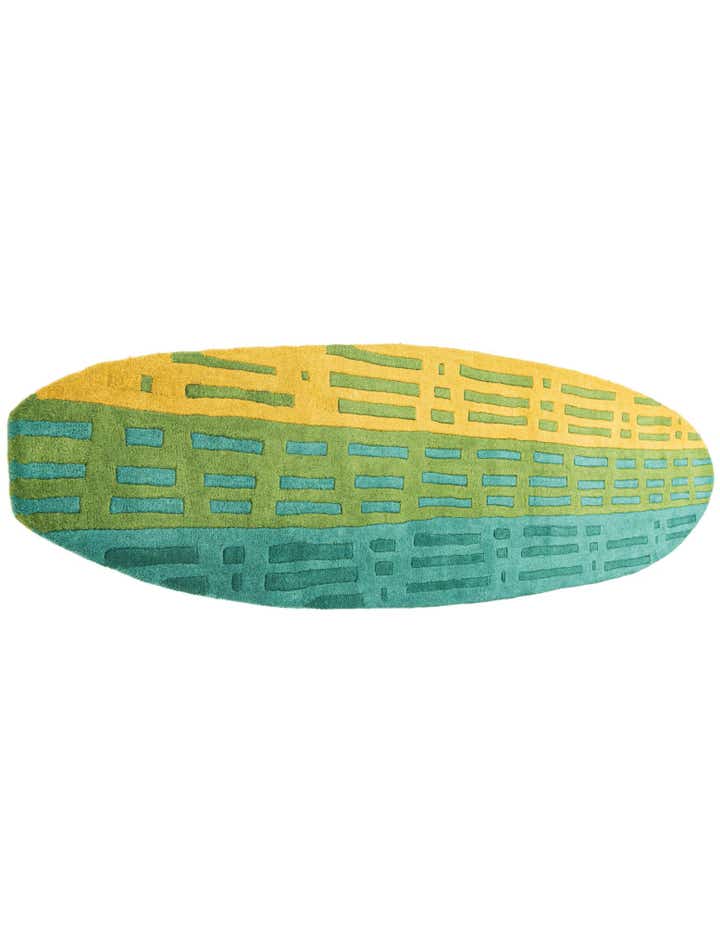 2' x 8' 10 SurfBoard Wool Freeform Rug