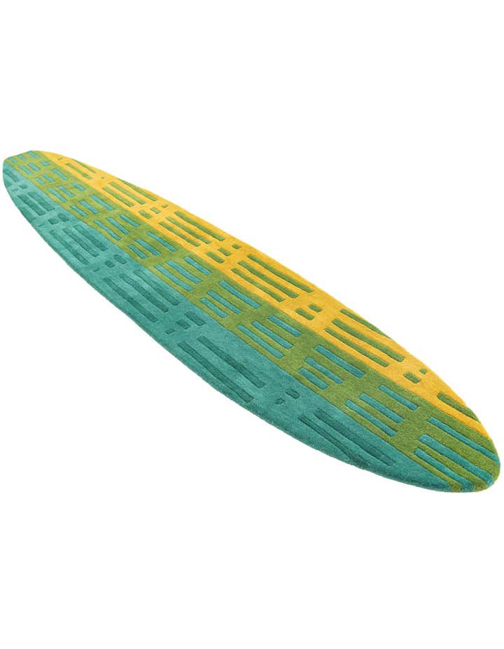 2' x 8' 10 SurfBoard Wool Freeform Rug