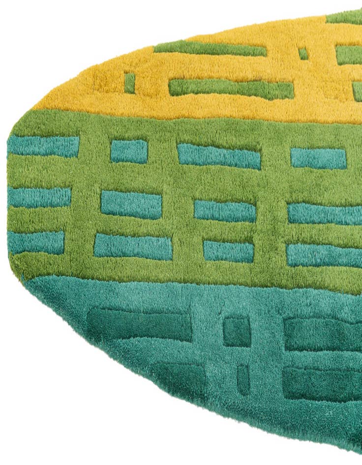 Detail image of 2' x 8' 10 SurfBoard Wool Freeform Rug