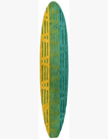2' x 8' 10 SurfBoard Wool Freeform Rug