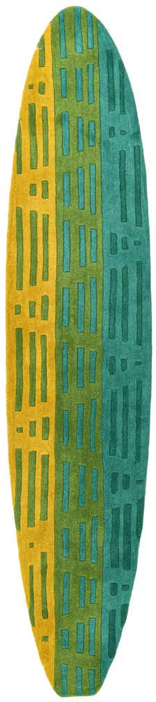 2' x 8' 10 SurfBoard Wool Freeform Rug