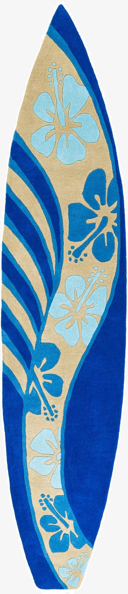 2' x 8' 10 SurfBoard Wool Freeform Rug