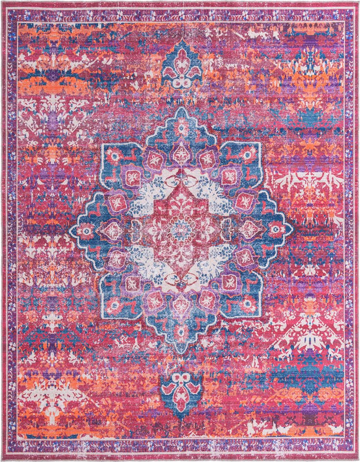 Detail image of 10' 6 x 10' 6 Washable Francesca Square Rug