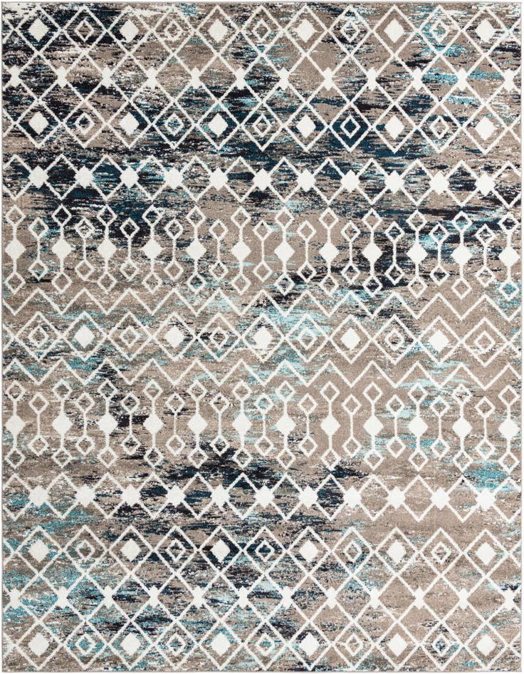 Detail image of 10' x 13' Moroccan Trellis Rug