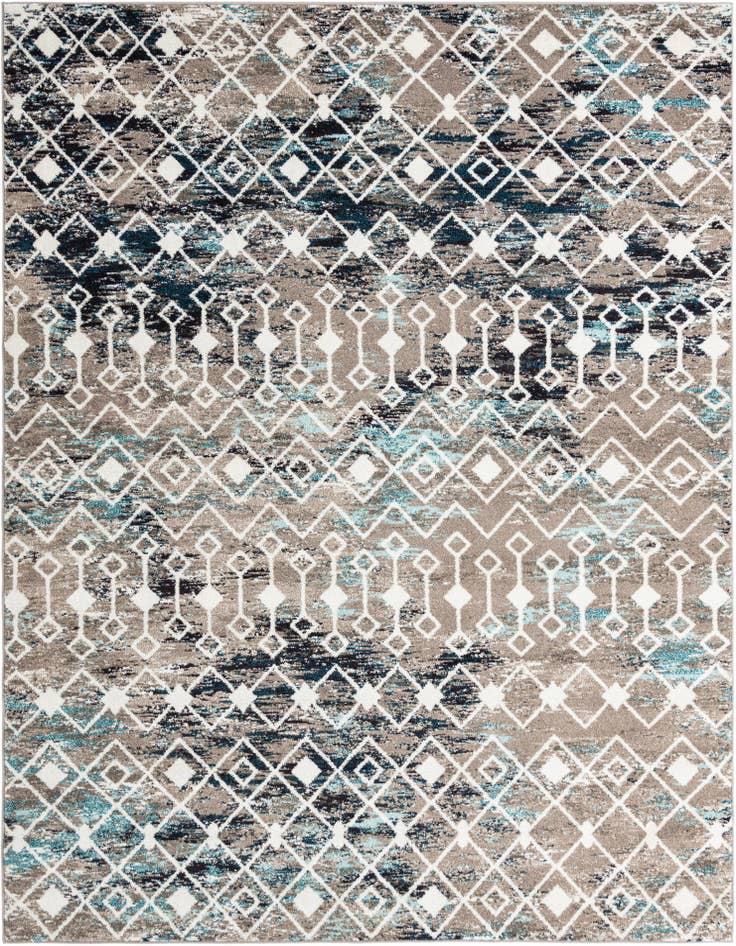 Detail image of 9' x 12' Moroccan Trellis Rug