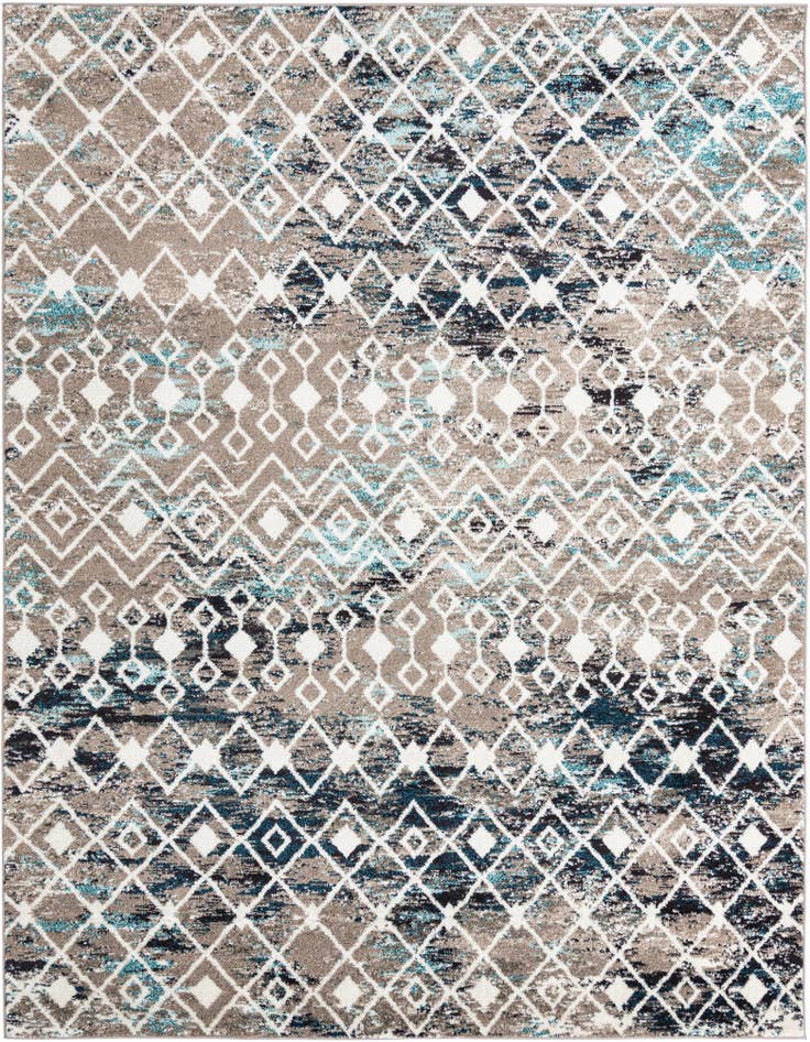 Detail image of 7' 10 x 10' Moroccan Trellis Rug