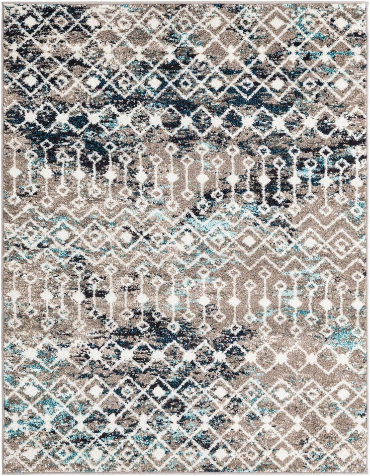 Detail image of 4' x 6' Moroccan Trellis Rug