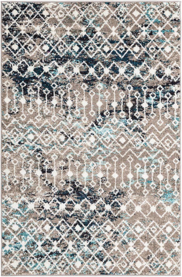 Detail image of 4' x 6' Moroccan Trellis Rug