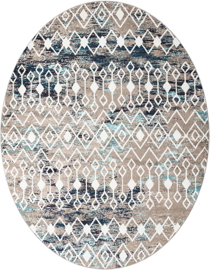 Detail image of 10' x 10' Moroccan Trellis Round Rug