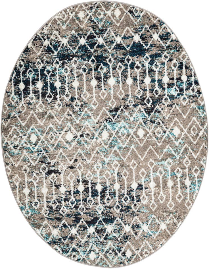 Detail image of 5' 3 x 5' 3 Moroccan Trellis Round Rug