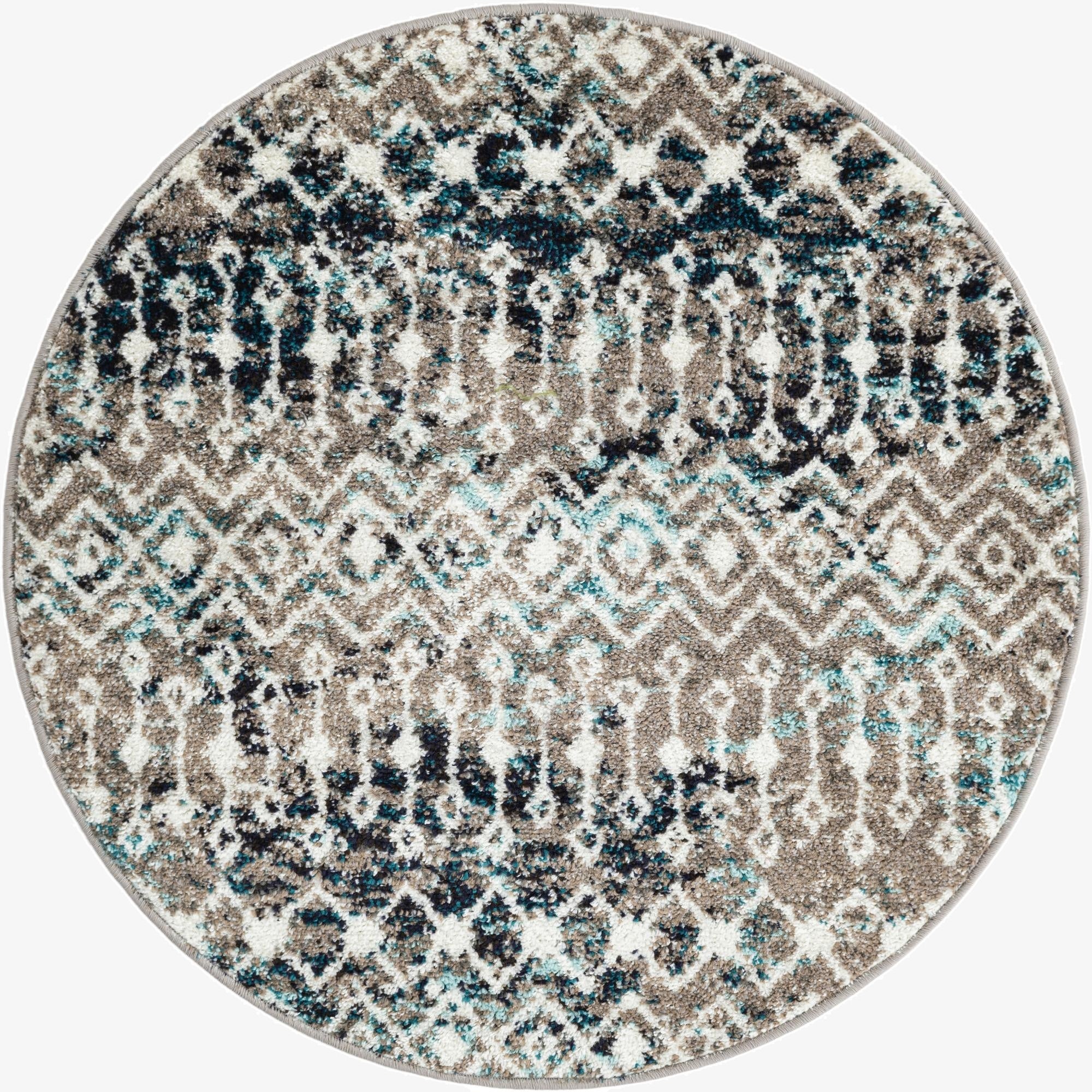 Primary image 3' x 3' Moroccan Trellis Round Rug