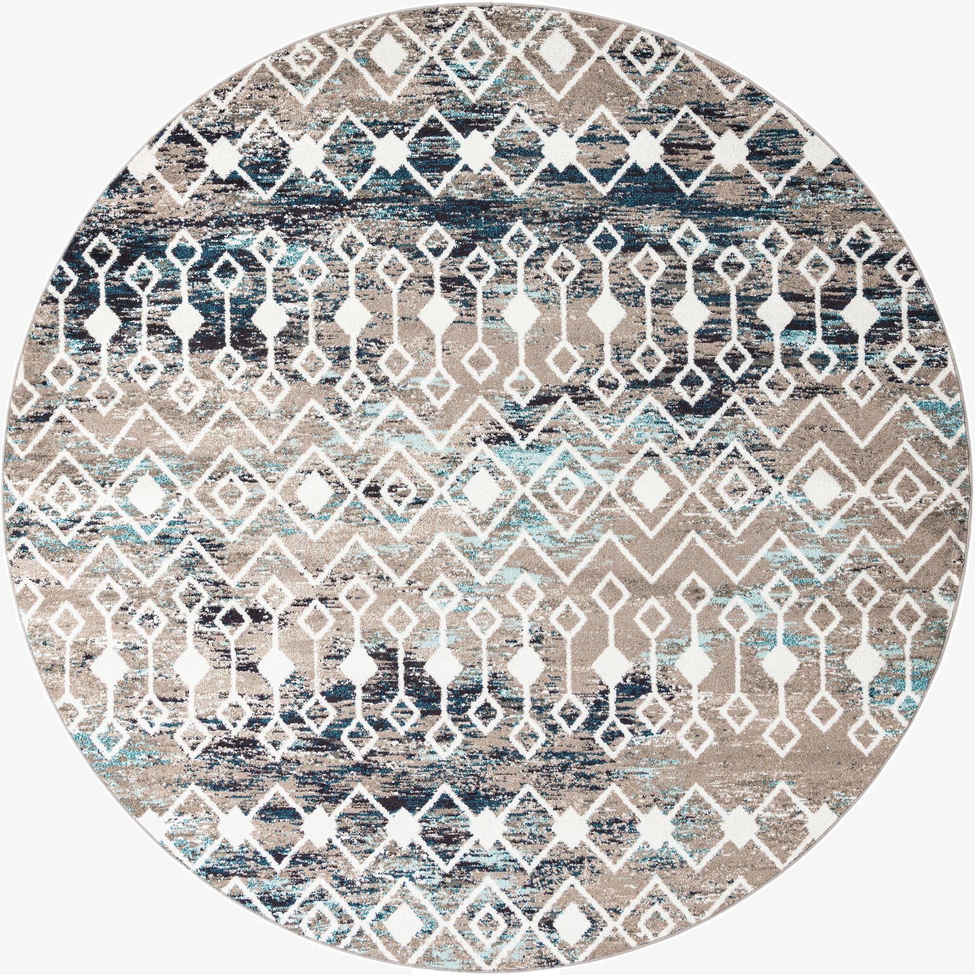 Primary image 10' x 10' Moroccan Trellis Round Rug