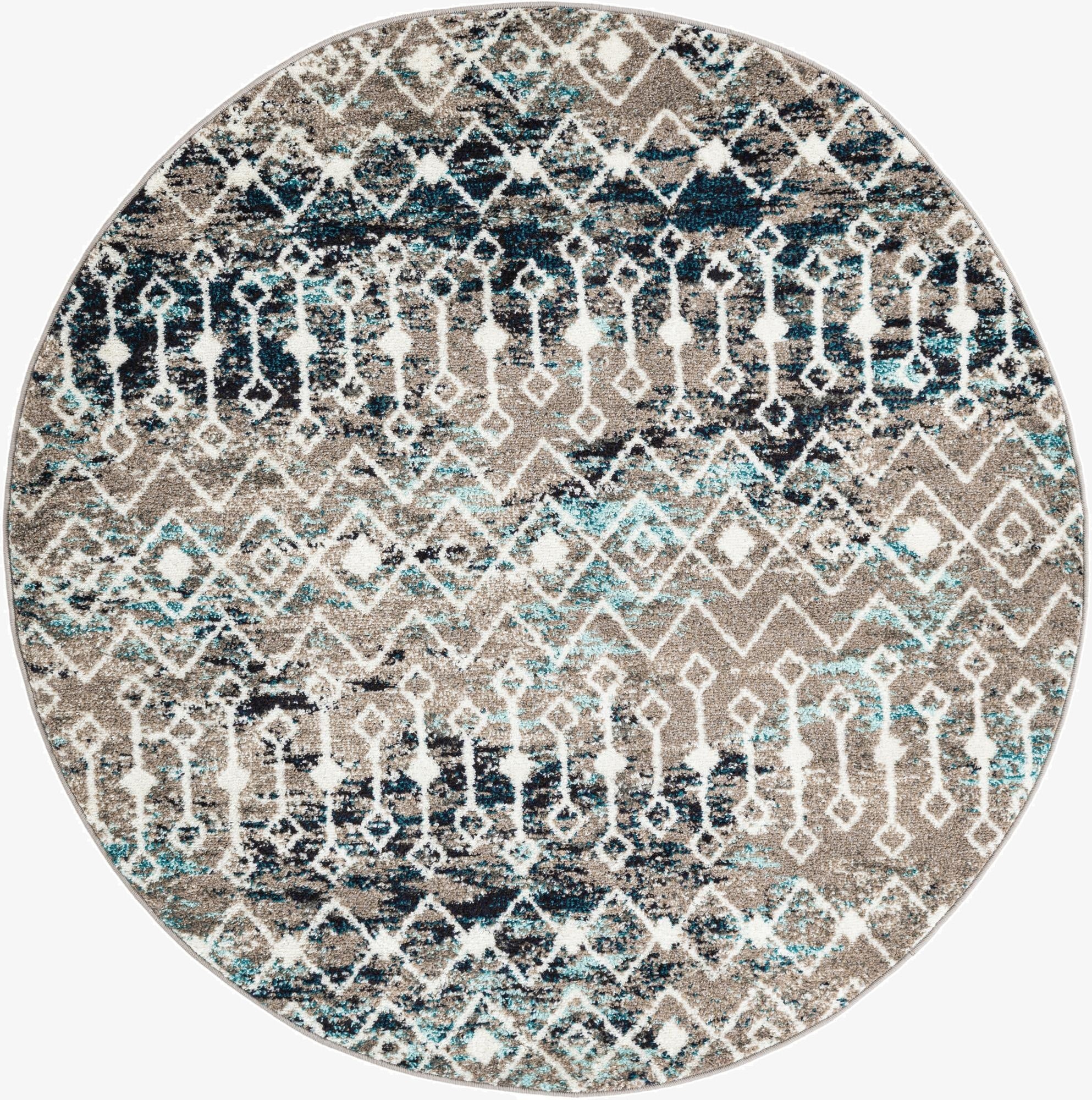 Primary image 5' 3 x 5' 3 Moroccan Trellis Round Rug