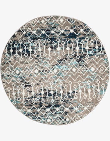 5' 3 x 5' 3 Moroccan Trellis Round Rug