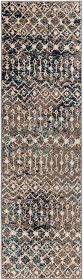 Detail image of 2' x 7' Moroccan Trellis Runner Rug