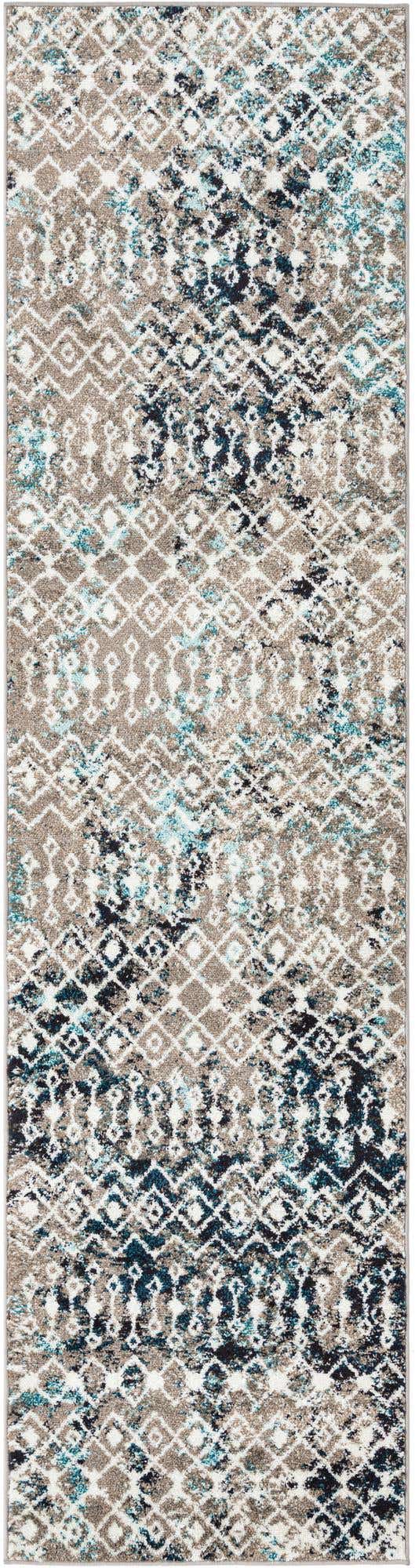 2' 7 x 10' Moroccan Trellis Runner Rug