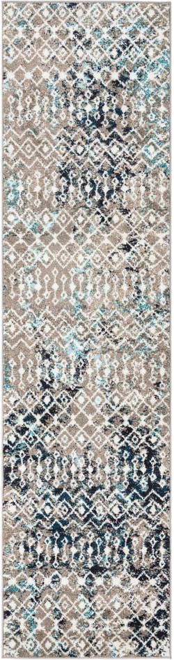 Detail image of 2' 7 x 10' Moroccan Trellis Runner Rug