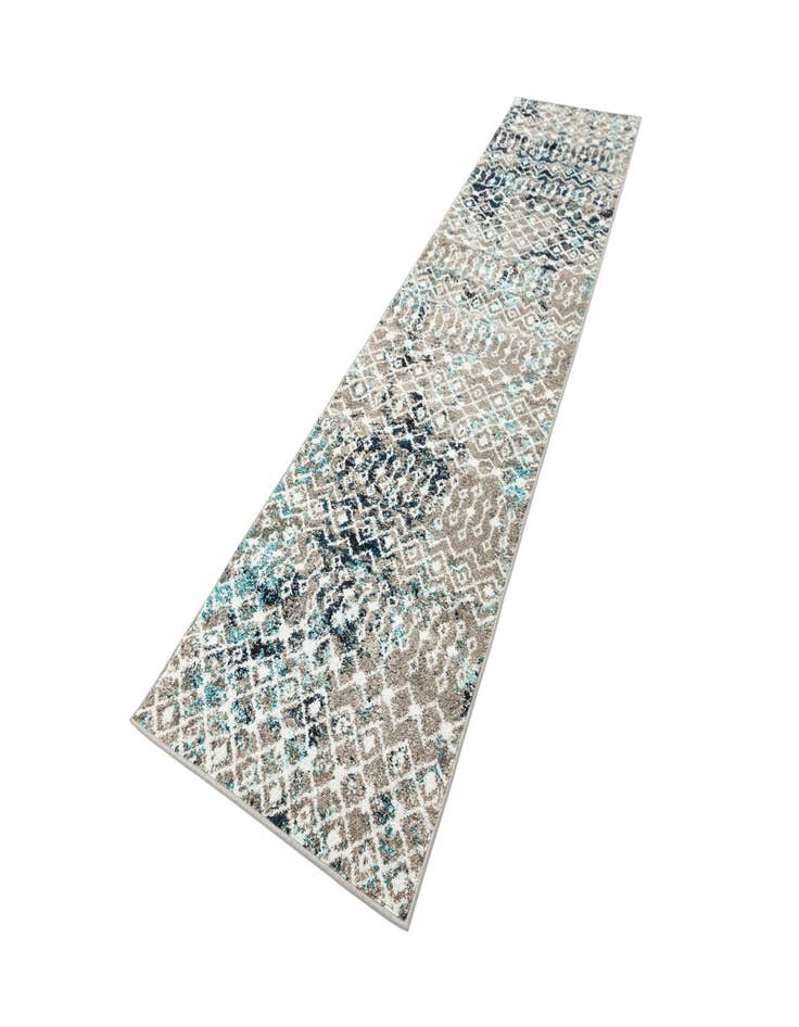 Detail image of 2' 7 x 12' Moroccan Trellis Runner Rug