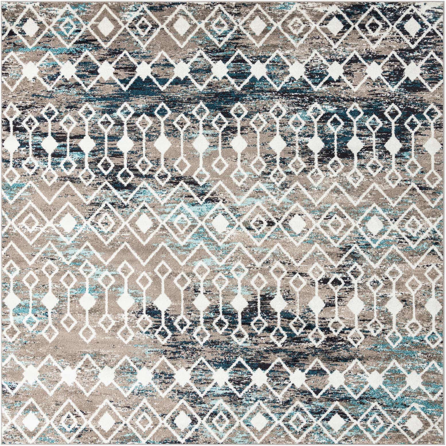 10' x 10' Moroccan Trellis Square Rug