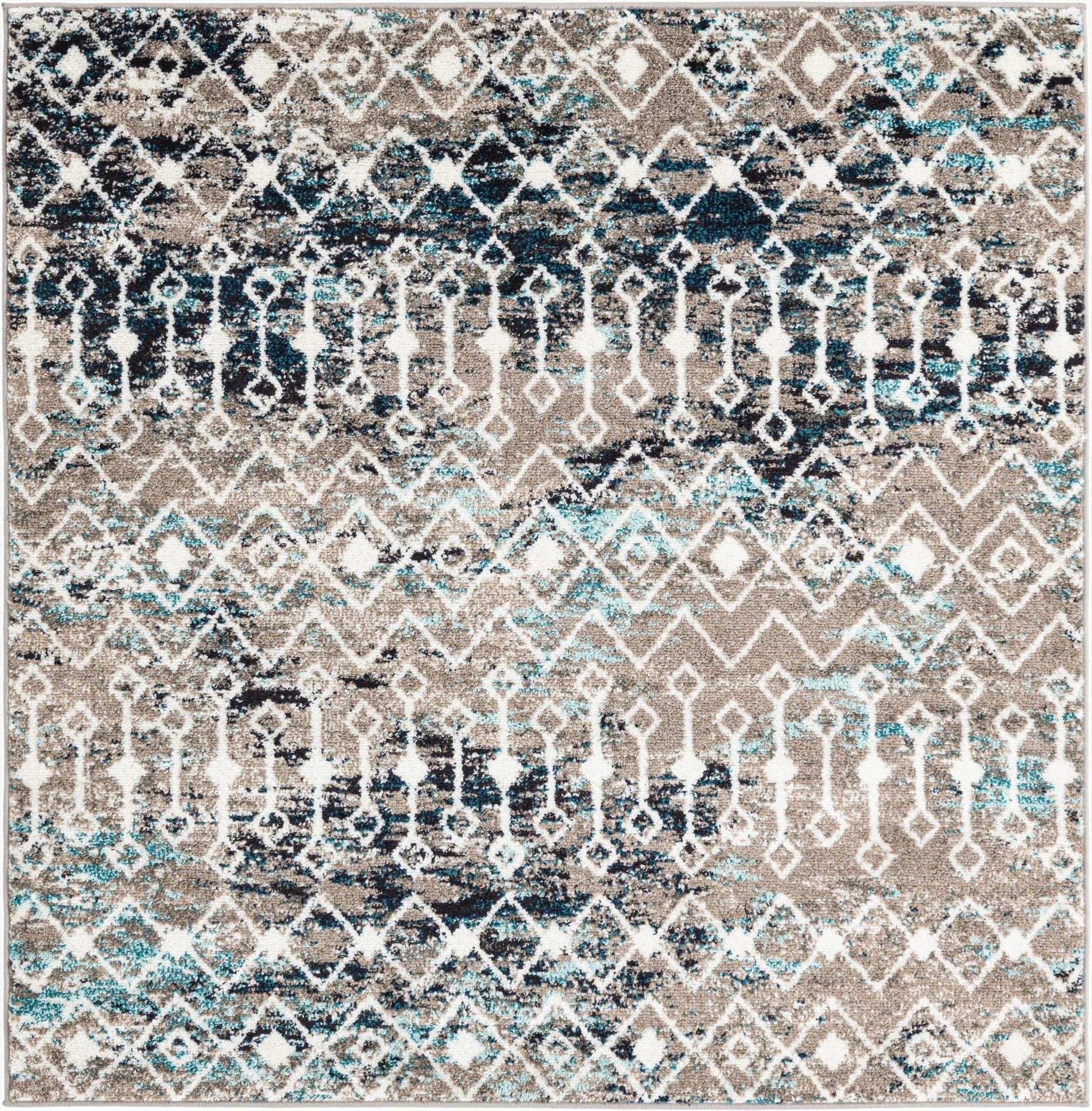Primary image 5' 3 x 5' 3 Moroccan Trellis Square Rug
