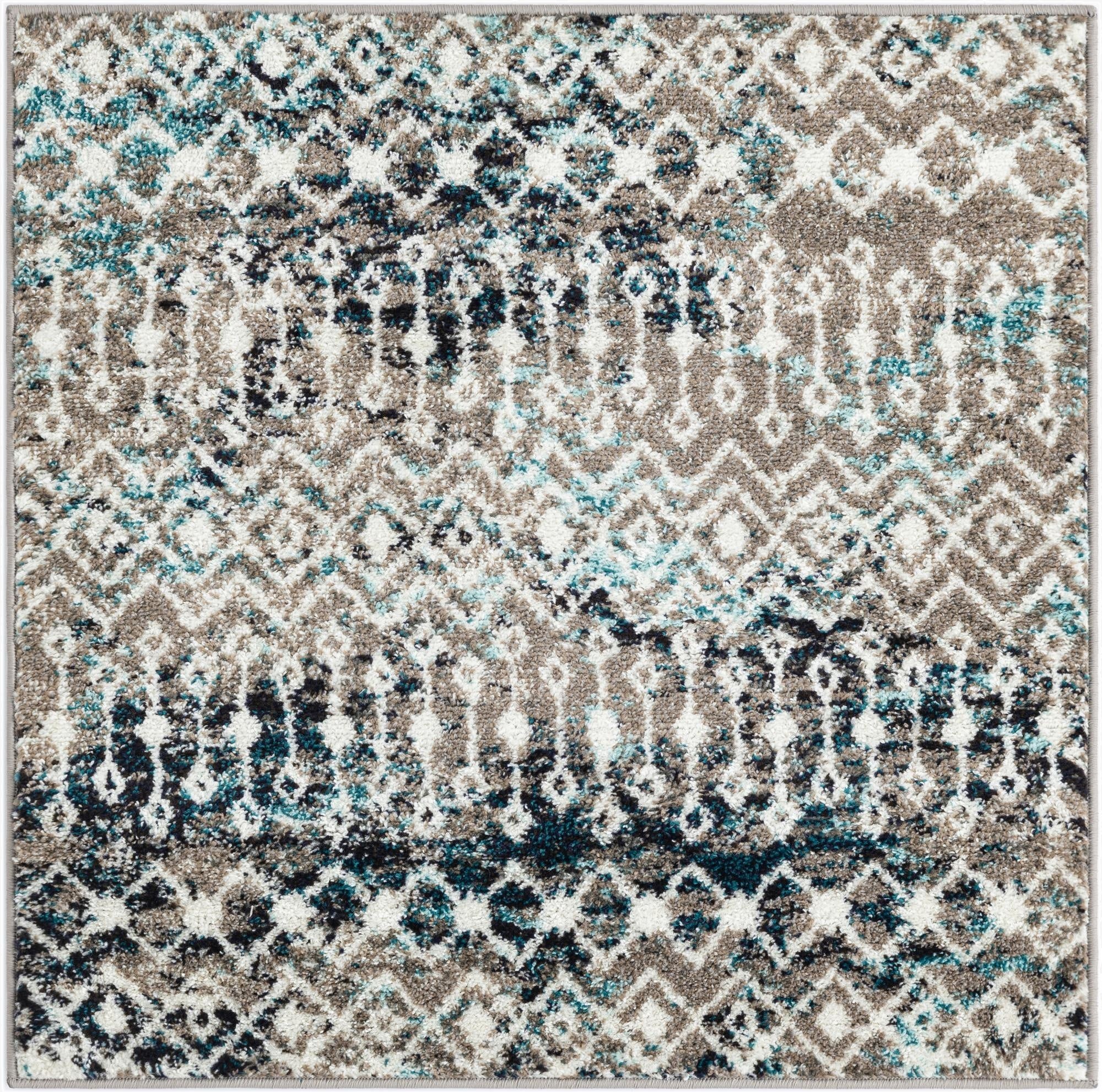Primary image 3' x 3' Moroccan Trellis Square Rug