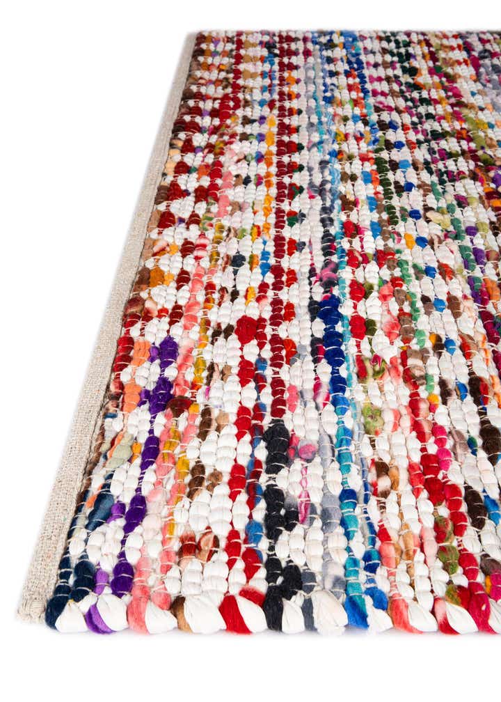 2' 2 x 3' 7 Hand Woven Braided Chindi Hearth Rug